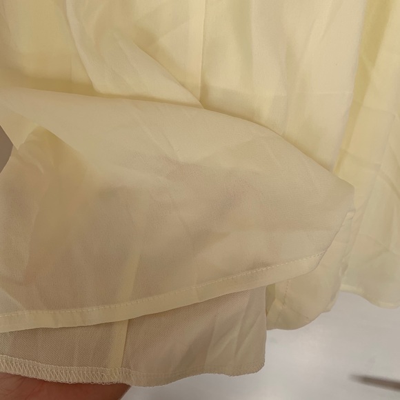 Light Yellow / Cream Mini Dress Babydoll - Picture 5 of 5